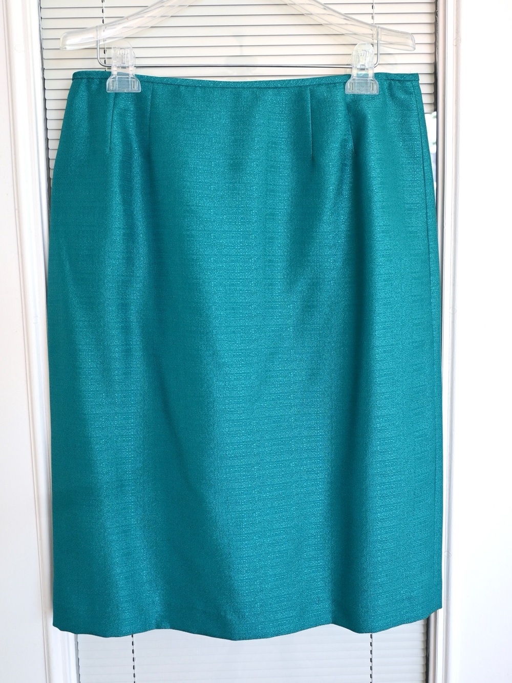 Le Suit Teal Button-Front Tailored Jacket - Picture 6 of 8